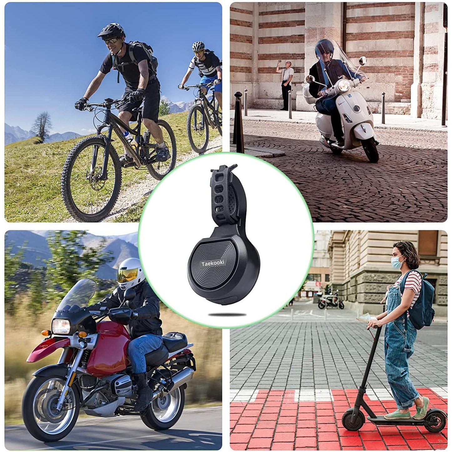 Fahrradklingel Elektronisch, Elektrische Klingel Fahrrad 80db-120db Klingel Laut, Fahrradklingel USB Wiederaufladbar IPX6 Wasserdicht, Fahrrad Zubehör für Mountainbikes von 22-32 mm