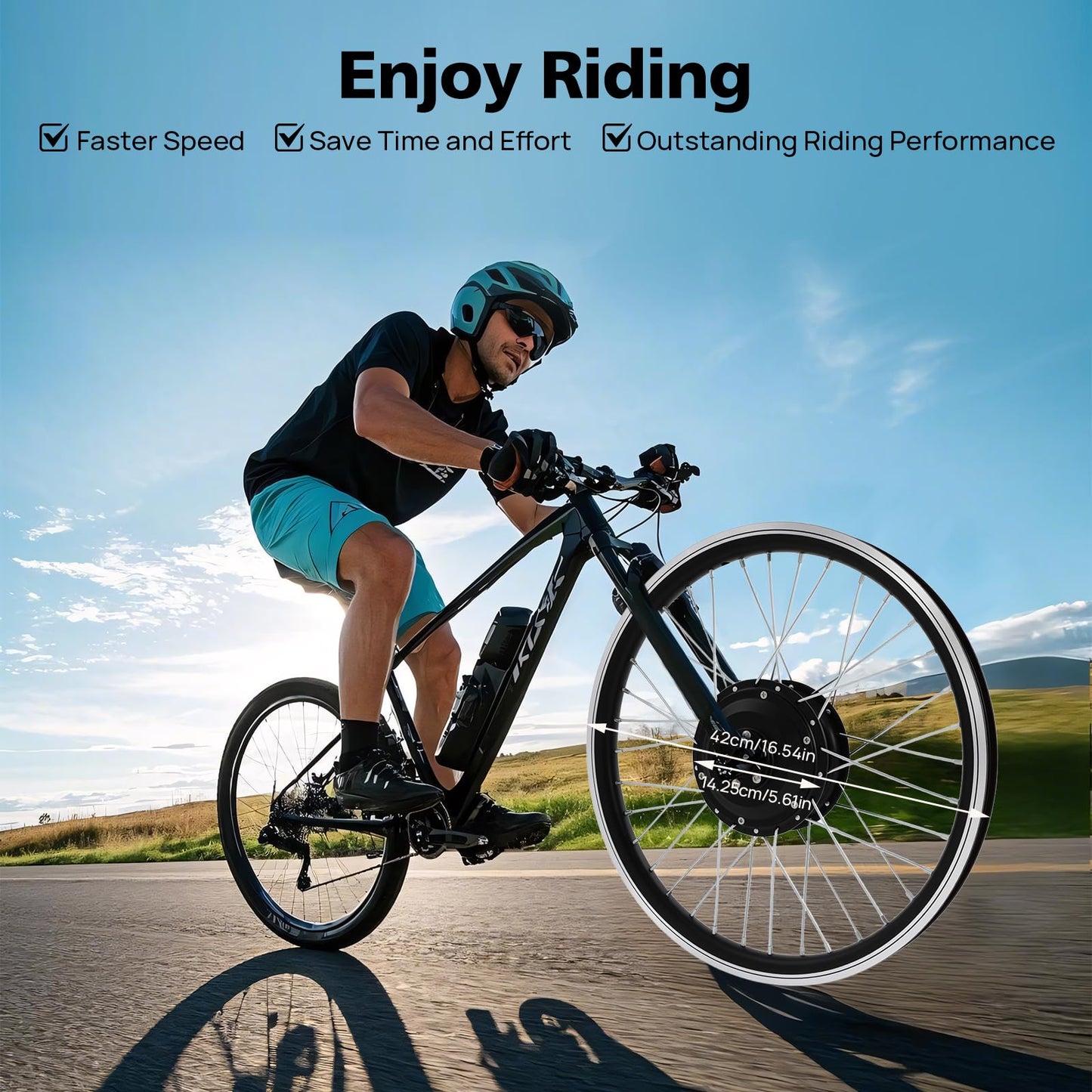 E-Bike Umbausatz 20 Zoll, 36V Ebike Hinterrad Kit, 250W Elektrofahrräder Hub Motor Front Wheel für Hinterrad
