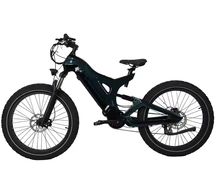 1000W E-Fatbike 26 Zoll – Vollgefedertes Carbon E-Mountainbike