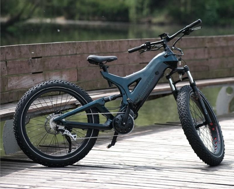1000W E-Fatbike 26 Zoll – Vollgefedertes Carbon E-Mountainbike