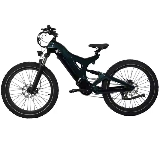 1000W E-Fatbike 26 Zoll – Vollgefedertes Carbon E-Mountainbike
